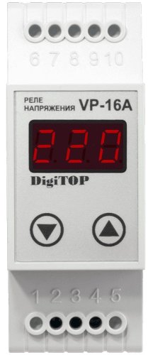 Реле напряжения однофазное цифровое на DIN-рейку DigiTOP VP-16A 16А 50-400В картинка